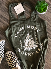 Load image into Gallery viewer, Camp More Worry Less Tank Top
