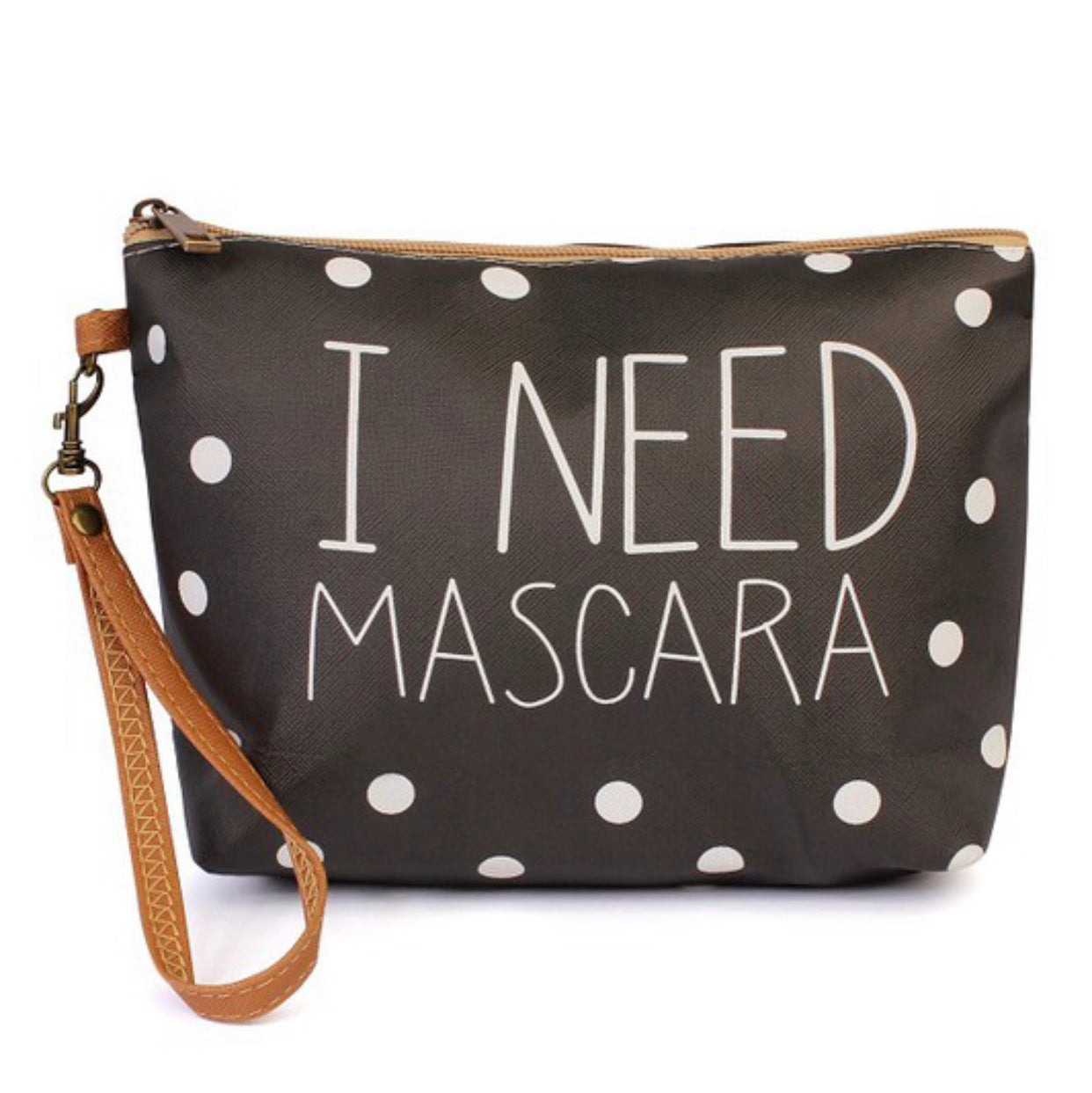 I Need Mascara Wristlet Make up travel bag